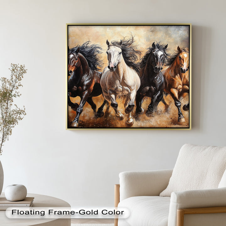 Galopp der Freiheit – Ölgemälde „Laufende Pferde“