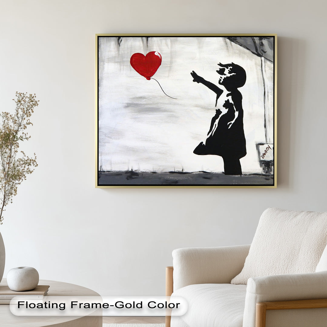 Girl with Heart Balloon – Banksy Oil Painting