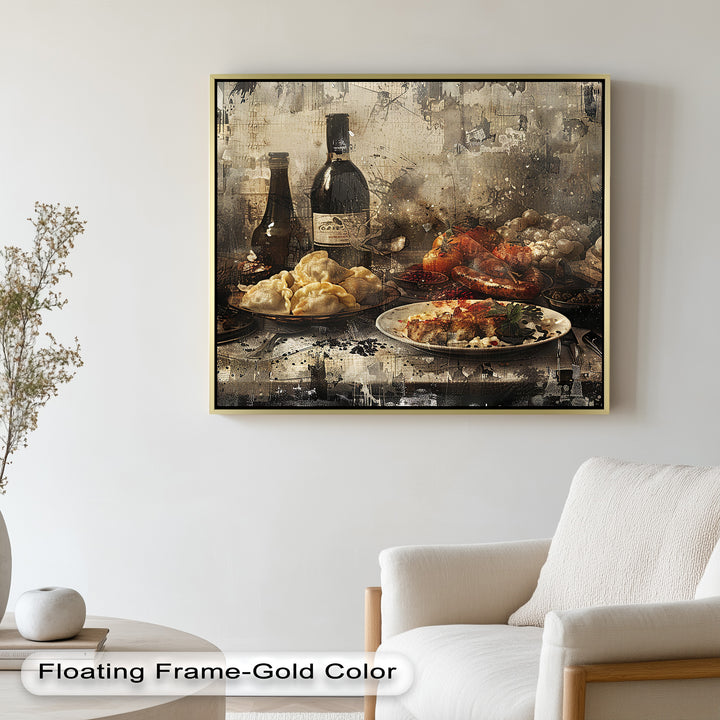 Rustic Feast – Vintage Culinary Still Life Food Painting