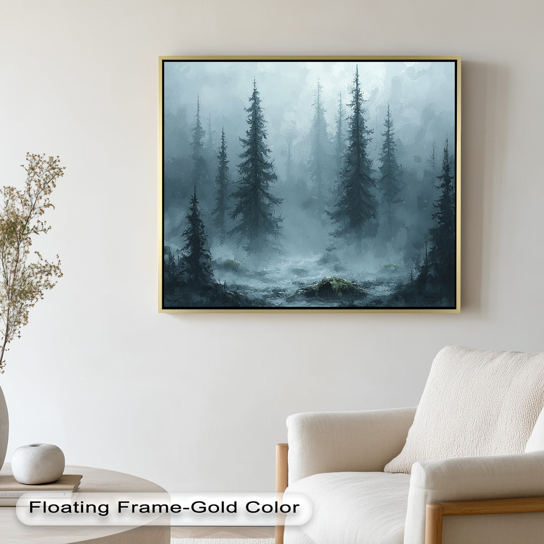 Misty Forest – Tranquil Nature Oil Painting