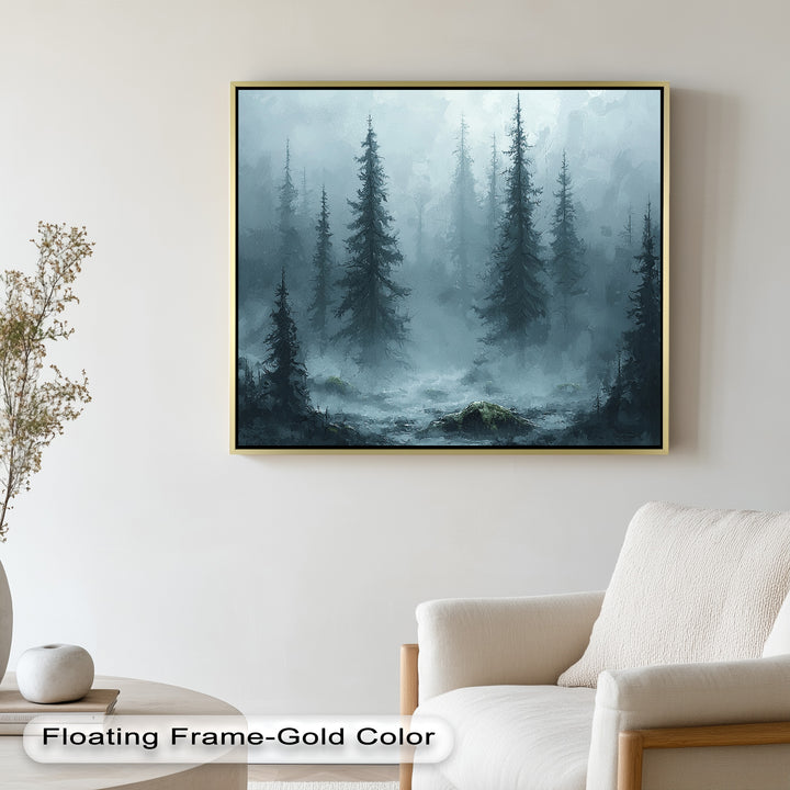 Misty Forest – Tranquil Nature Oil Painting