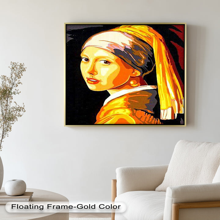 Modern Interpretation of Girl with a Pearl Earring - Renaissance Oil Painting