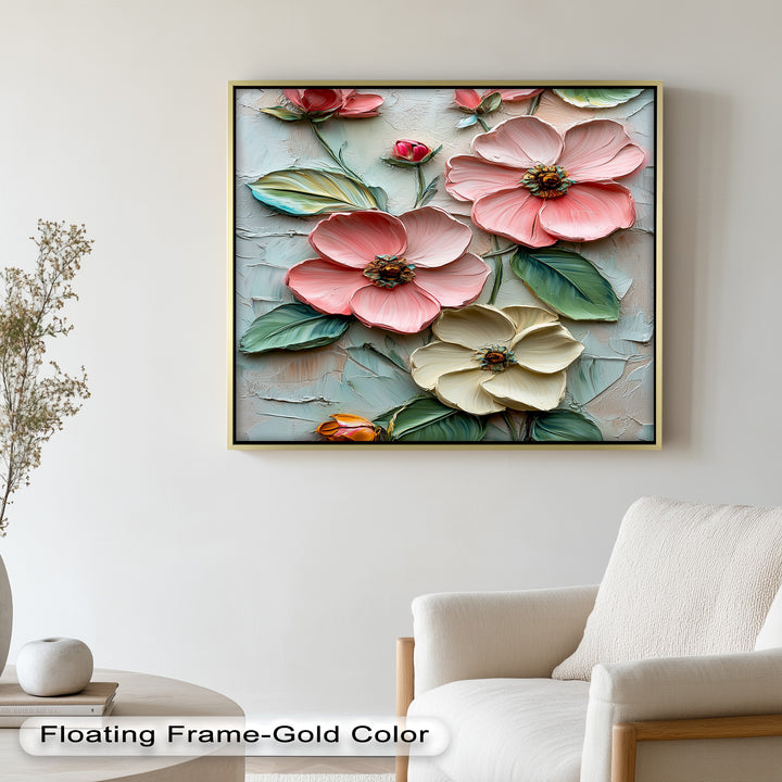 Petal Whispers – Floral Elegance Flower Oil Painting