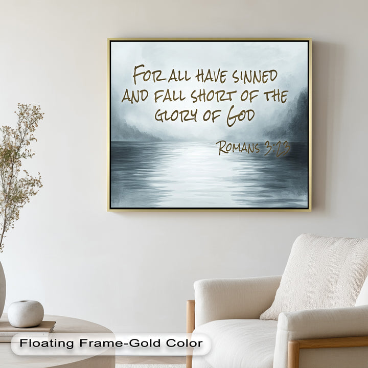 Biblical-themed tranquil water scene conveying humility and redemption.
