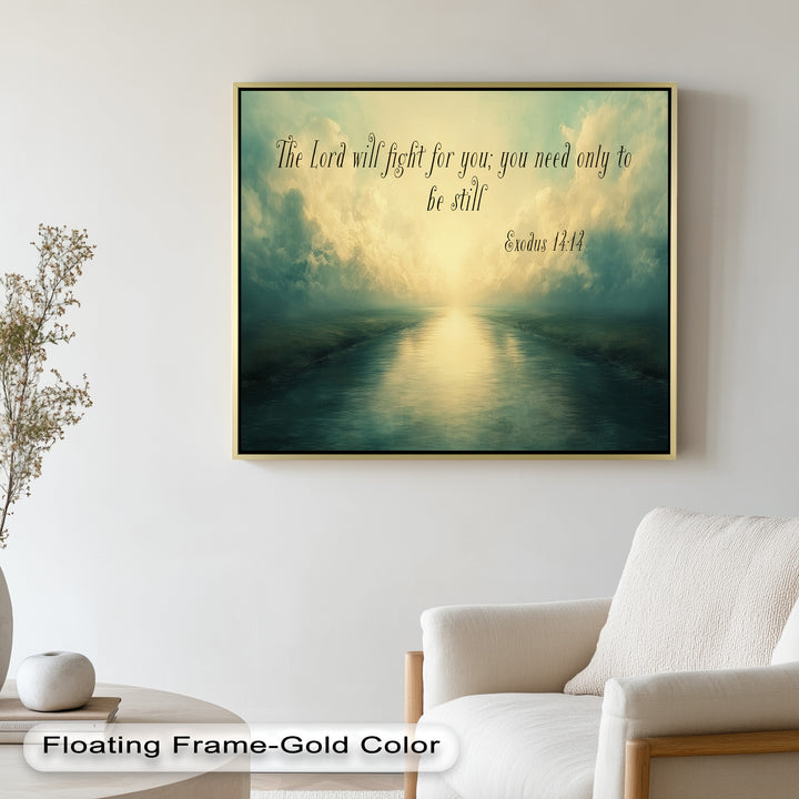 Christian wall art depicting a tranquil scene of hope and God’s protection.
