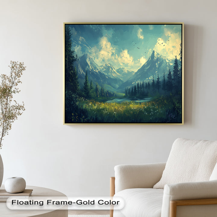 Mystic Mountain Solitude – Enchanting Landscape Oil Painting