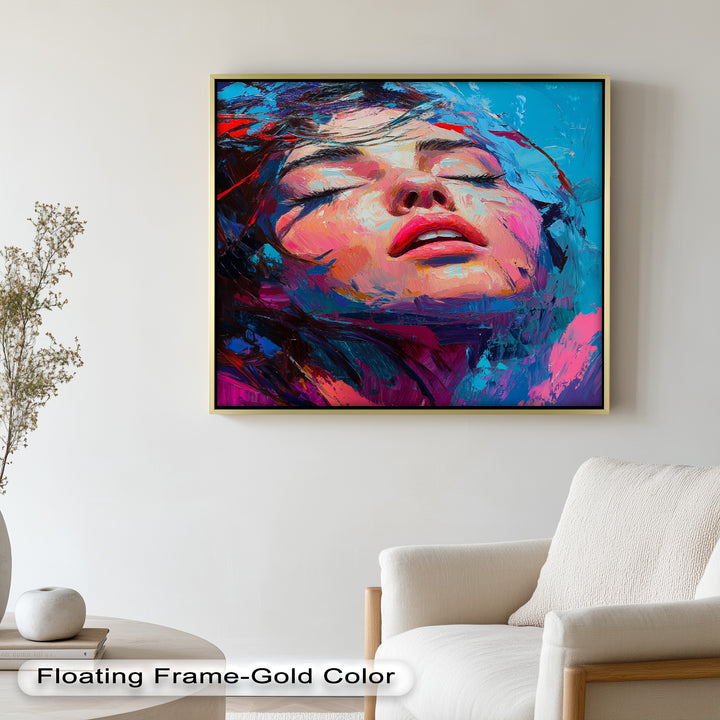 Ecstasy in Color – Vibrant Expressionist Portrait Oil Painting