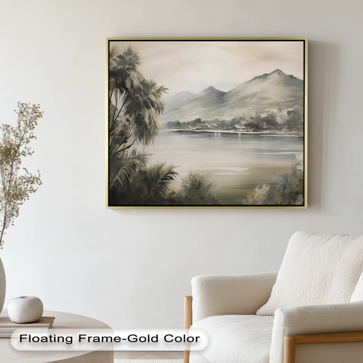 This artwork blends natural beauty with an elegant painterly style, perfect for coastal or boho interiors.