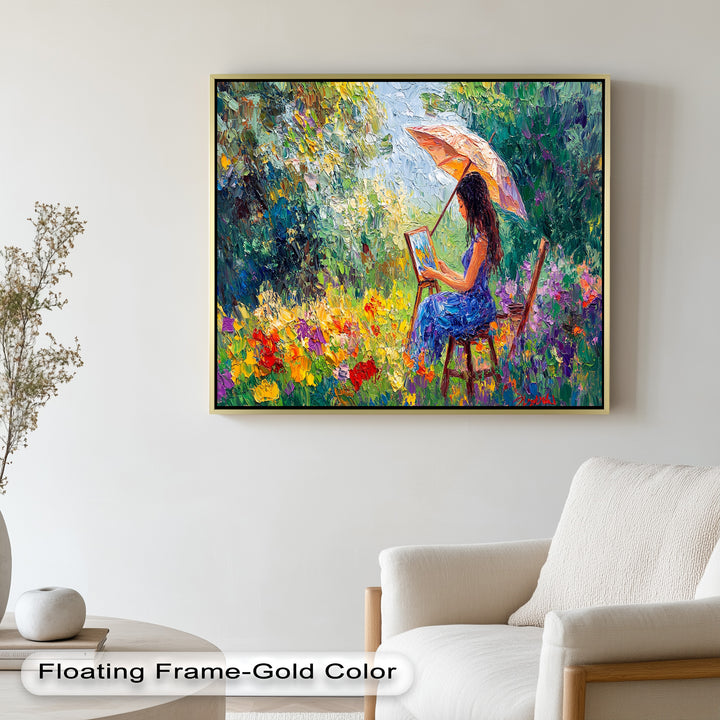 Colorful Garden Scene – Impressionist Oil Painting
