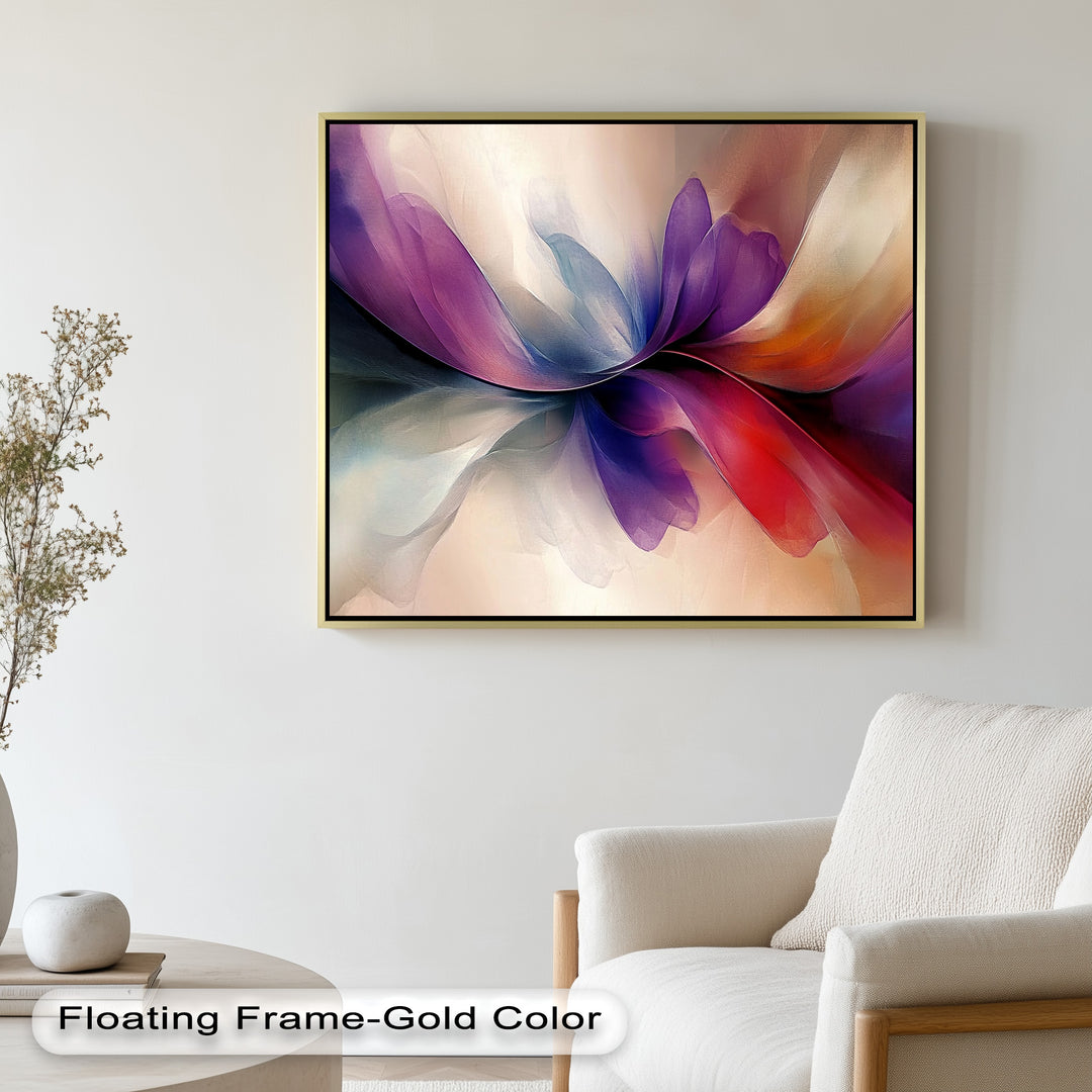 Modern petal-inspired wall art with rich color blends and fluid textures.

