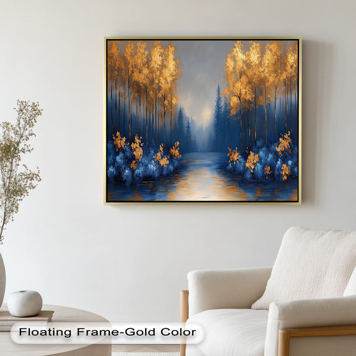 The painterly brushstrokes and surreal palette create a magical atmosphere, ideal for adding depth and drama to any space.