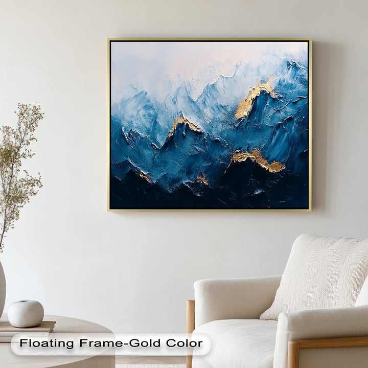Blue Ridge Art – Abstraktes Berg-Ölgemälde