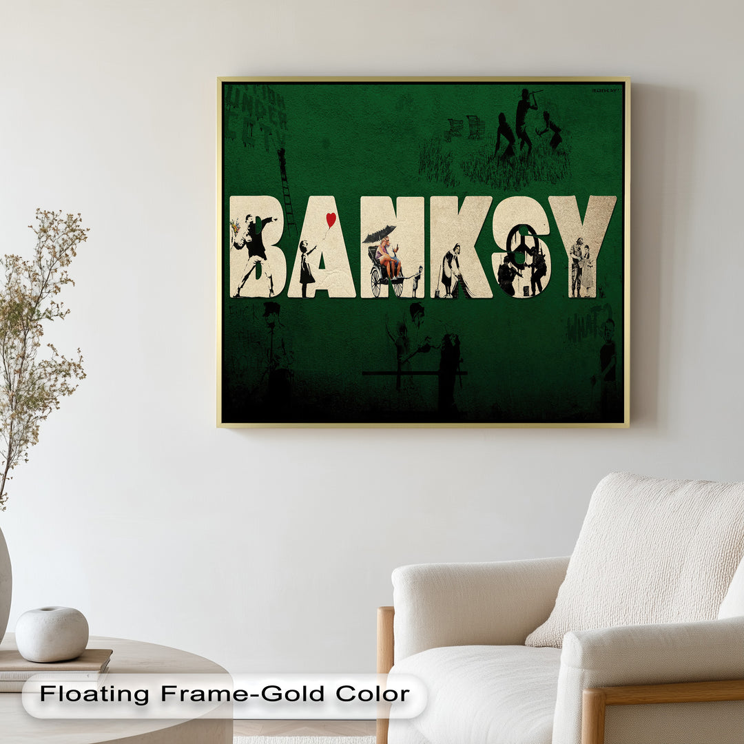 Urban Icons Collide – Banksy Tribute Oil Painting