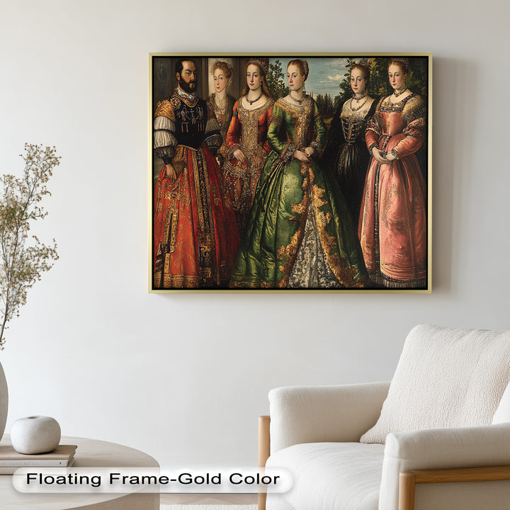Königliches Hofporträt – Ölgemälde der Renaissance-Aristokratie