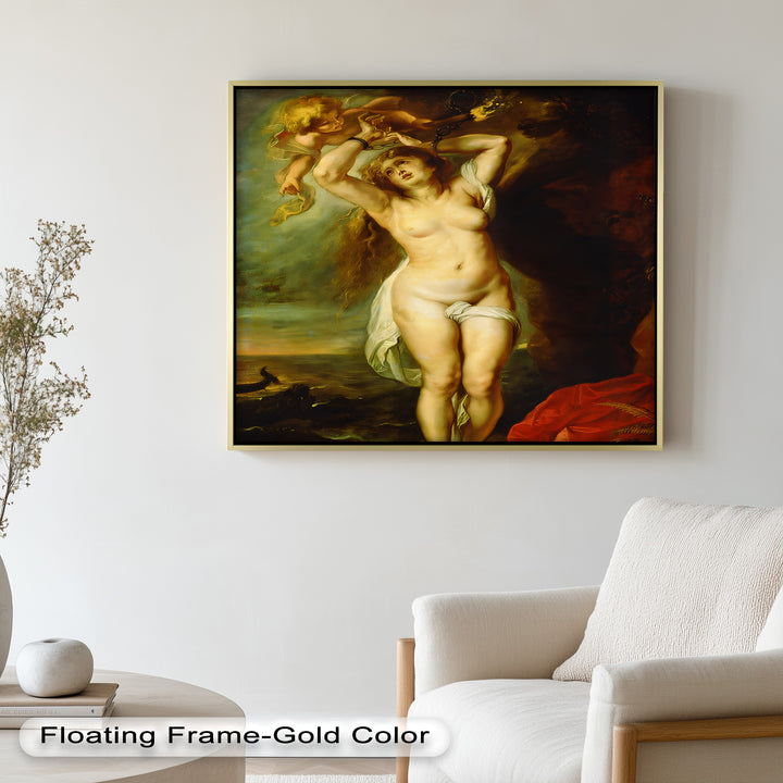 Andromeda Bound – Mythological Renaissance Nude Oil Painting
