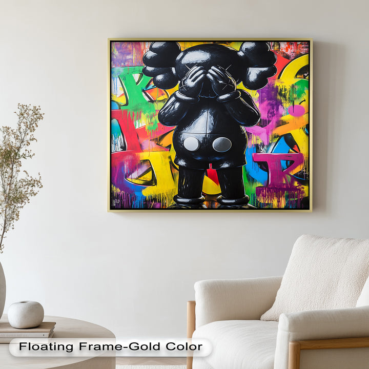 Behind the Hands – KAWS Oil Painting