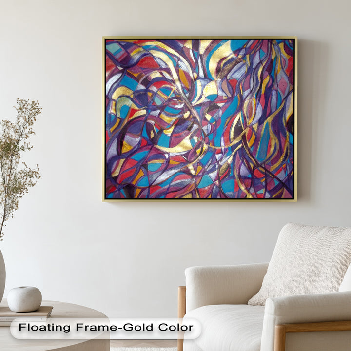 Expressive visual tangle of color, movement, and linework creating a rhythmic abstract pattern.

