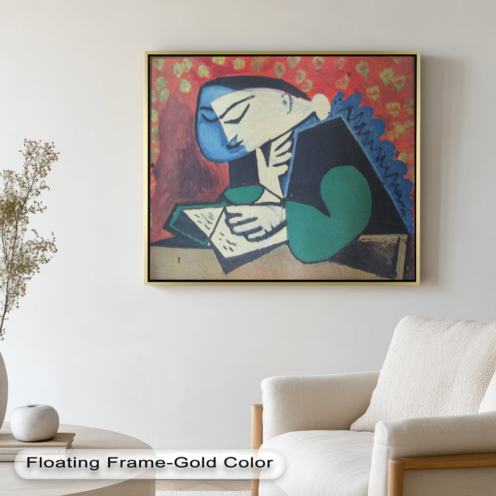The Reader – Cubist Portrait of Quiet Focus Picasso Oil Painting