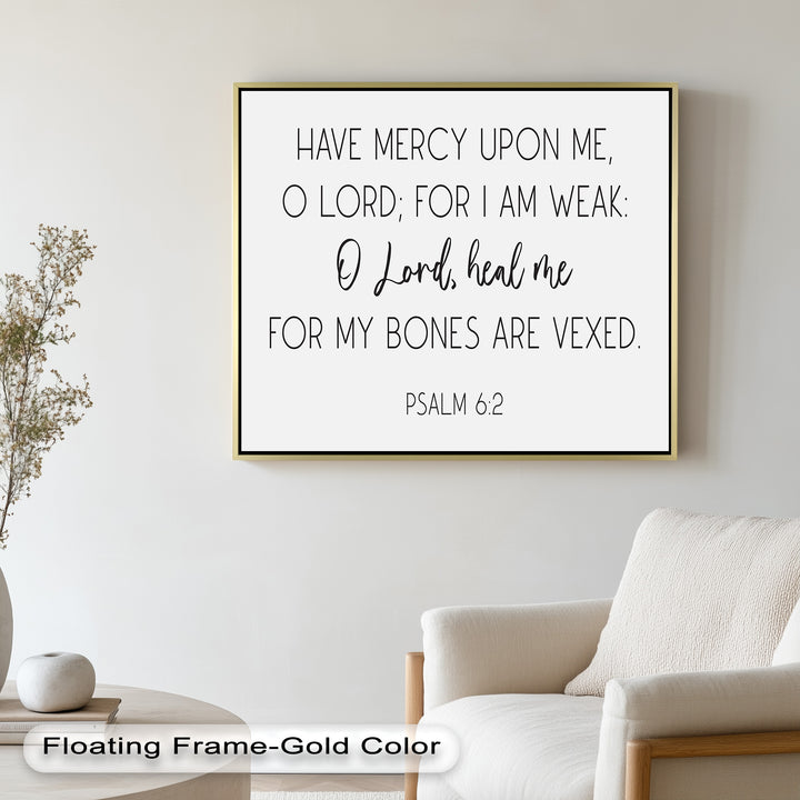 Psalm 6:2 Wandkunst – Christliche Bibel-Ölgemälde