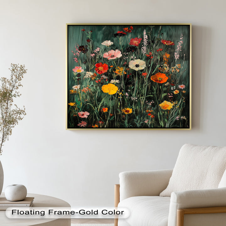 Wild Meadow Bloom – Colorful Field Flowers Flower Oil Painting