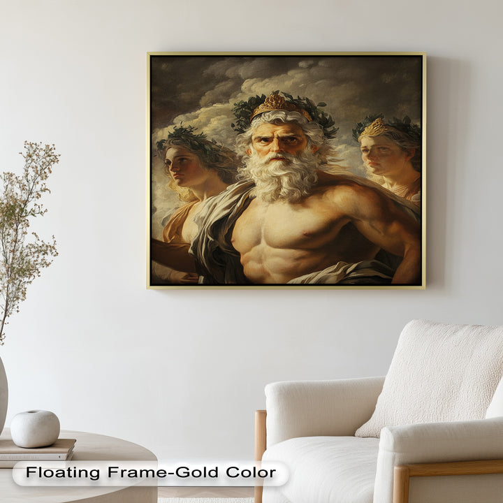 Zeus zwischen den Wolken - Mythologie Ölgemälde