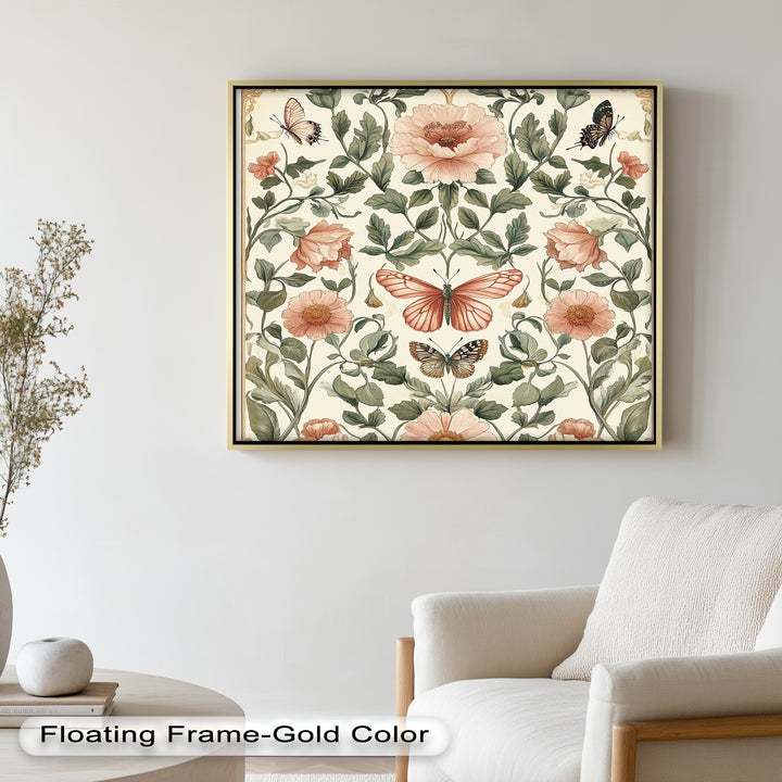 Whimsy in Bloom – Vintage Botanisches Ölgemälde