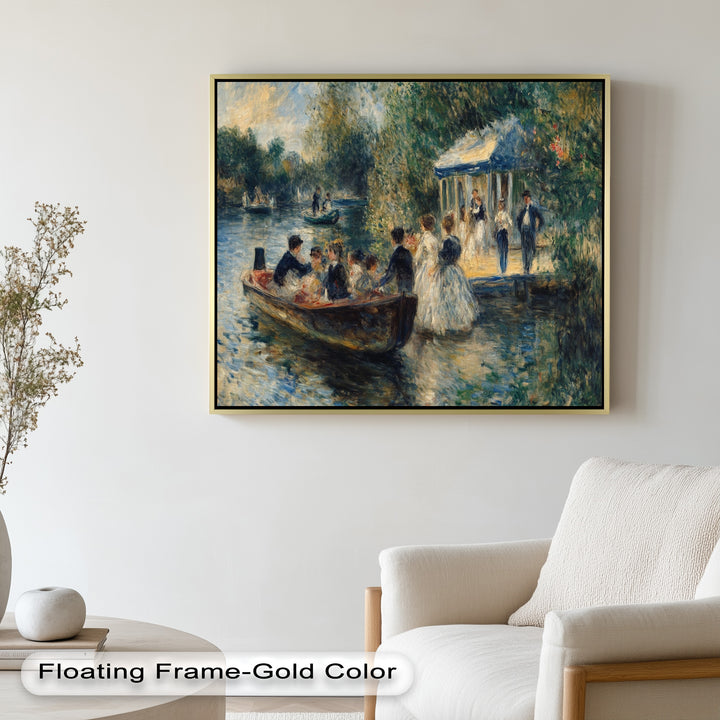 Afternoon Gathering by the River – Impressionist Oil Painting