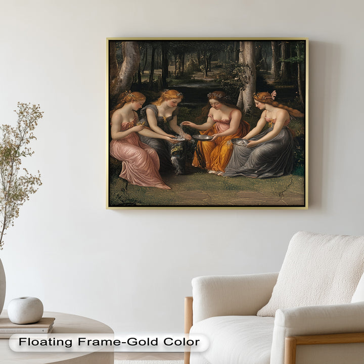 Forest Nymphs at the Spring – Mythical Gathering Oil Painting