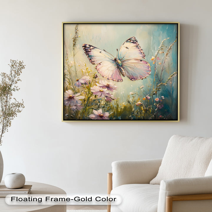 Butterfly Among Wildflowers – Animal Oil Painting
