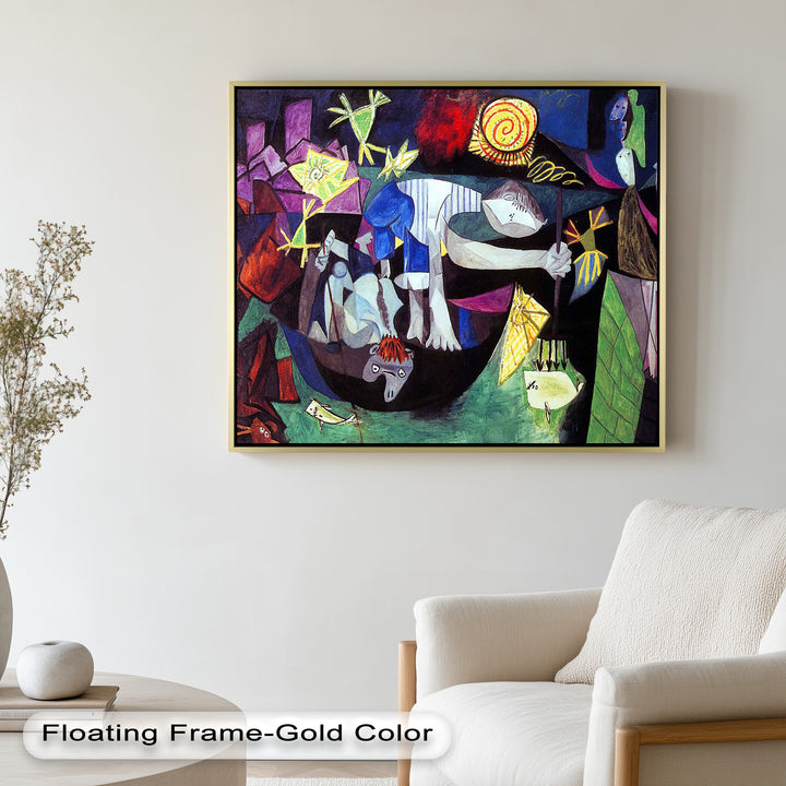 Night of the Spirals – Symbolic Surrealist Picasso Oil Painting