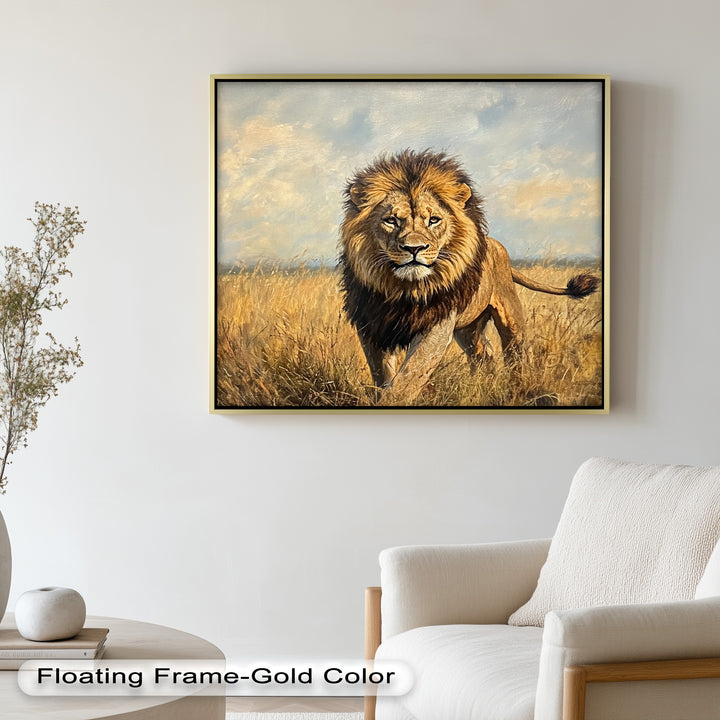 King of the Savannah – Animal Oil Painting