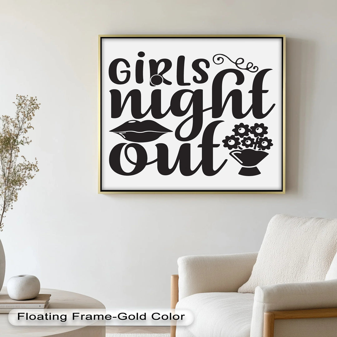 Girls Night Out – Typography Oil Painting - MyPhotoStation