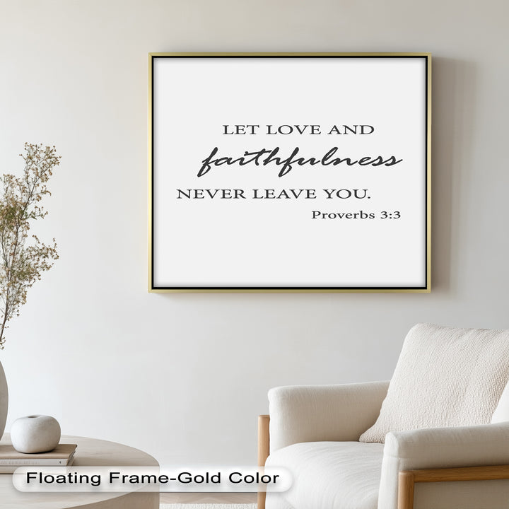 Let Love and Faithfulness – Bible Verse Oil Painting