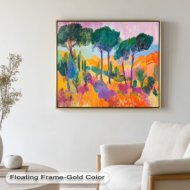 Ölgemälde „Golden Horizon“ – Fauvistische Landschaft