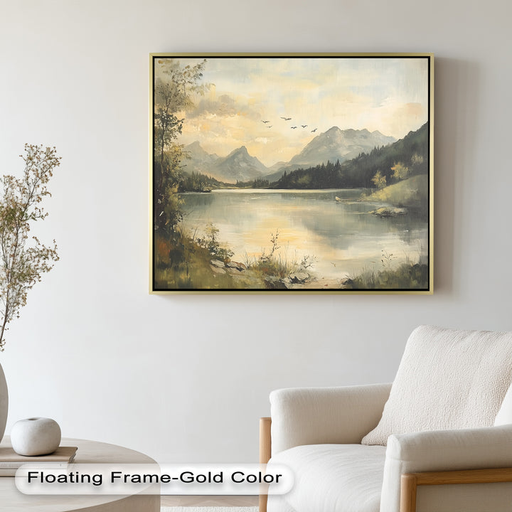Vintage Wild River – Landscape Oil Painting