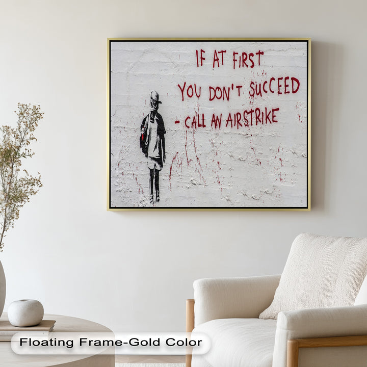 Call an Airstrike – Provocative Banksy Oil Painting