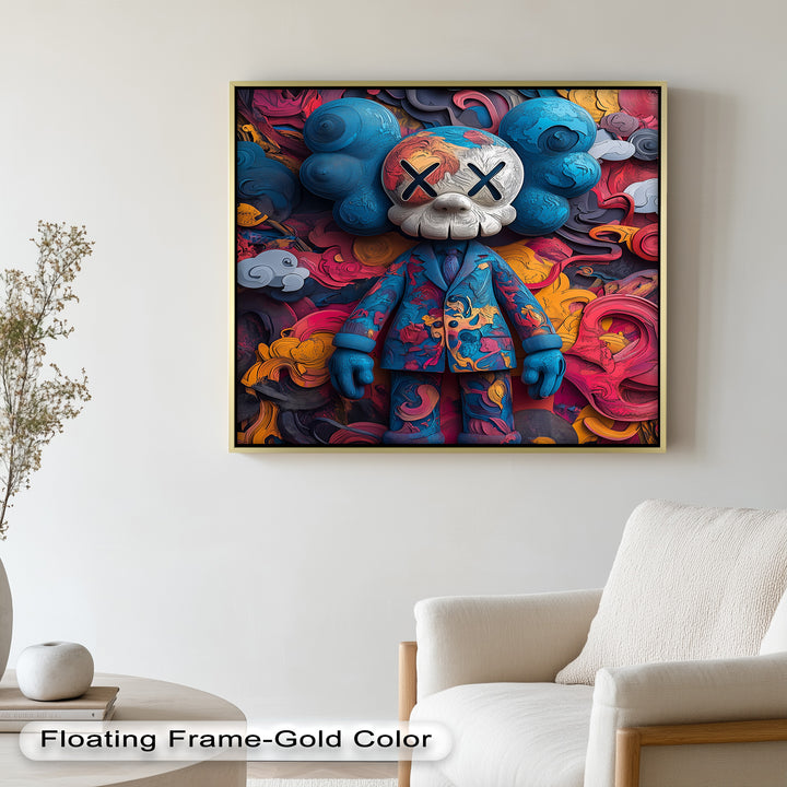 In Chaos gekleidet – KAWS Ölgemälde