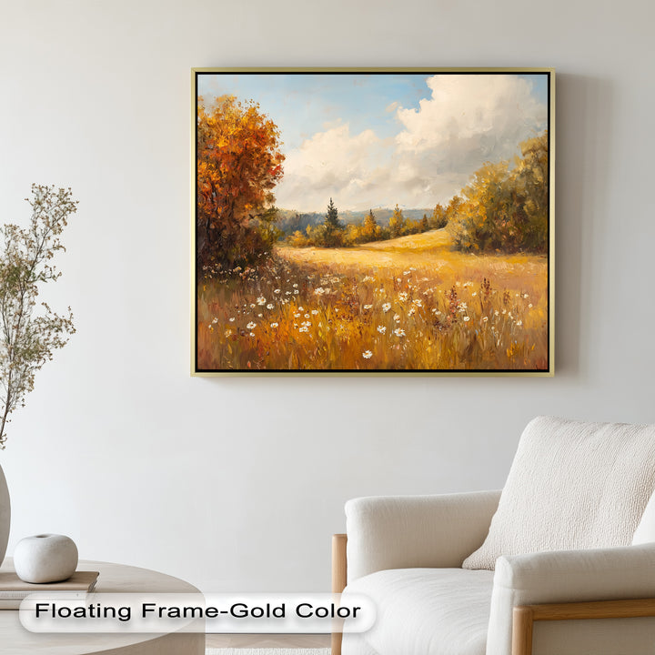 Autumnal Landscape – Tranquil Fall Scene in Oil Paintings