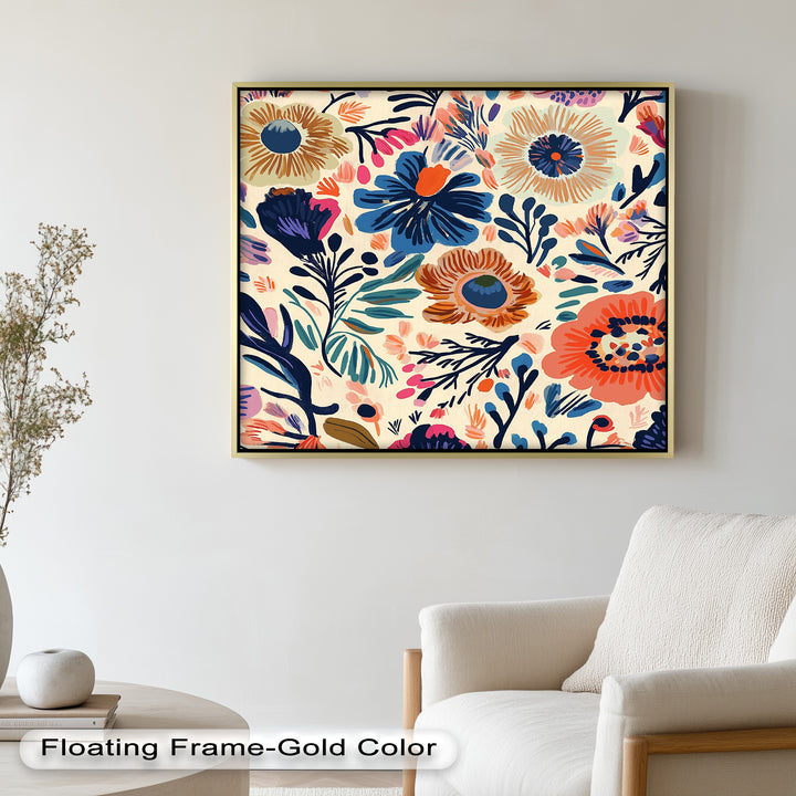 Garden Reverie – Expressive Boho Floral Oil Painting