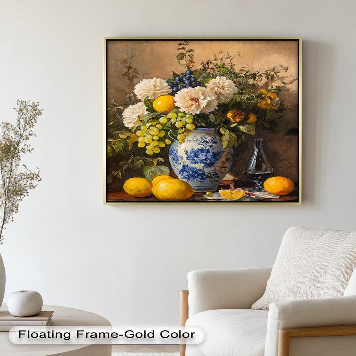 Fruit and Floral Still Life Wall Art – Floral Oil Painting