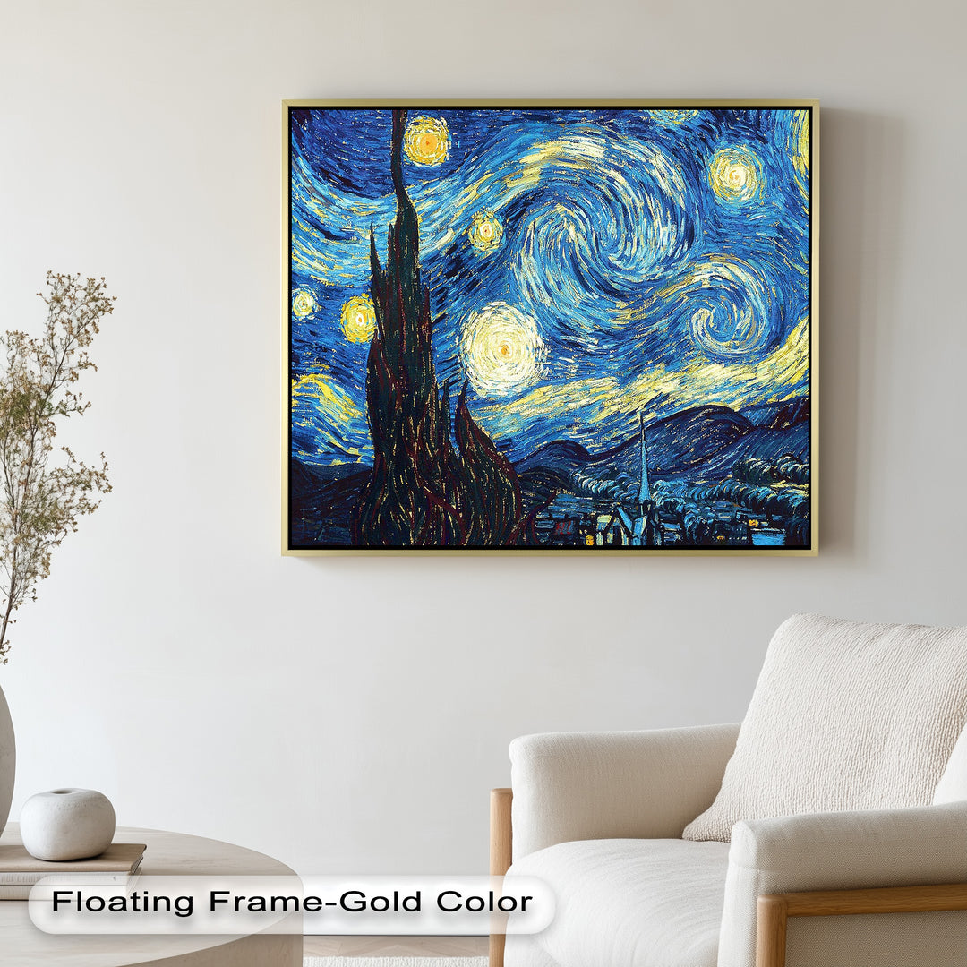 The Starry Night by Vincent van Gogh – Post-Impressionist Oil Painting