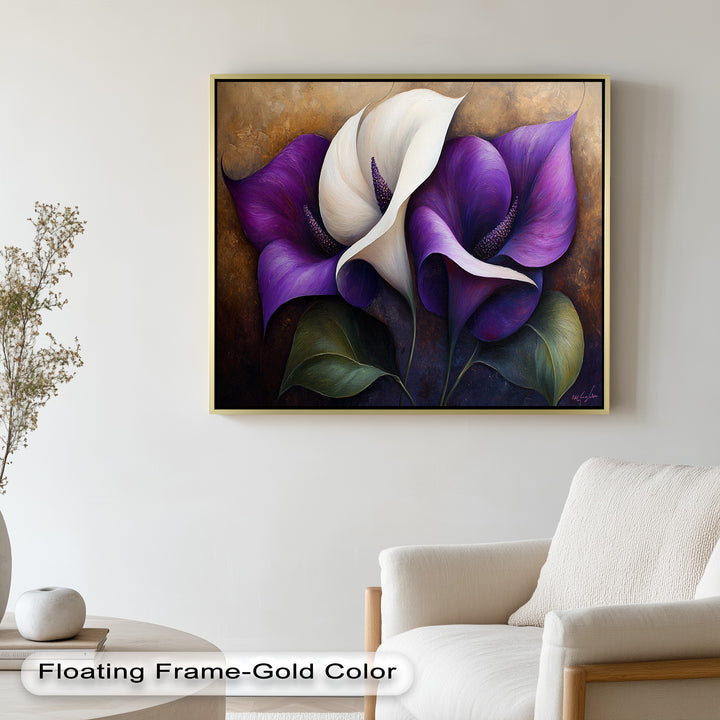 Purple Tulips – Luxurious Floral Oil Painting