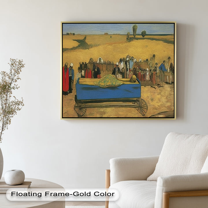 The Funeral Procession – Symbolic Historic Oil Painting