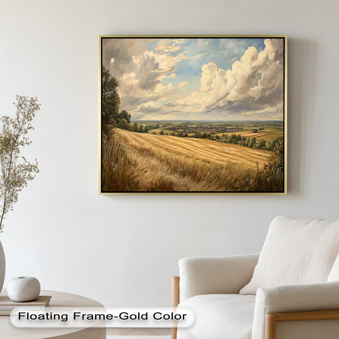Golden Harvest View – Landscape Oil Paintings
