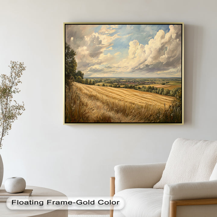 Golden Harvest View – Landscape Oil Paintings