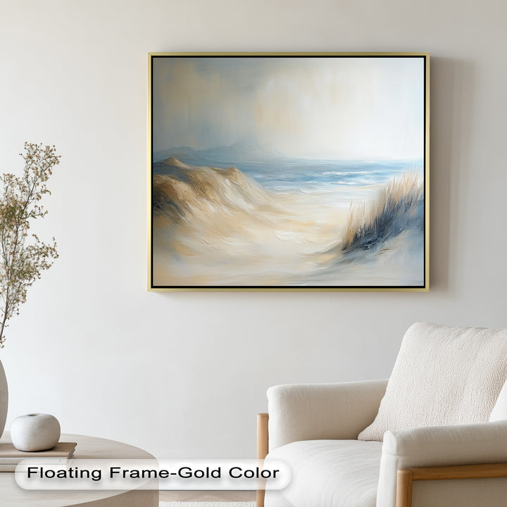 Coastal Beach Seagulls – Tranquil Seascape Oil Painting