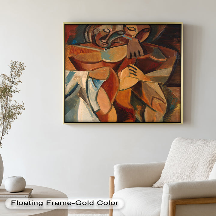 Embrace in Earth Tones – Picasso Oil Painting