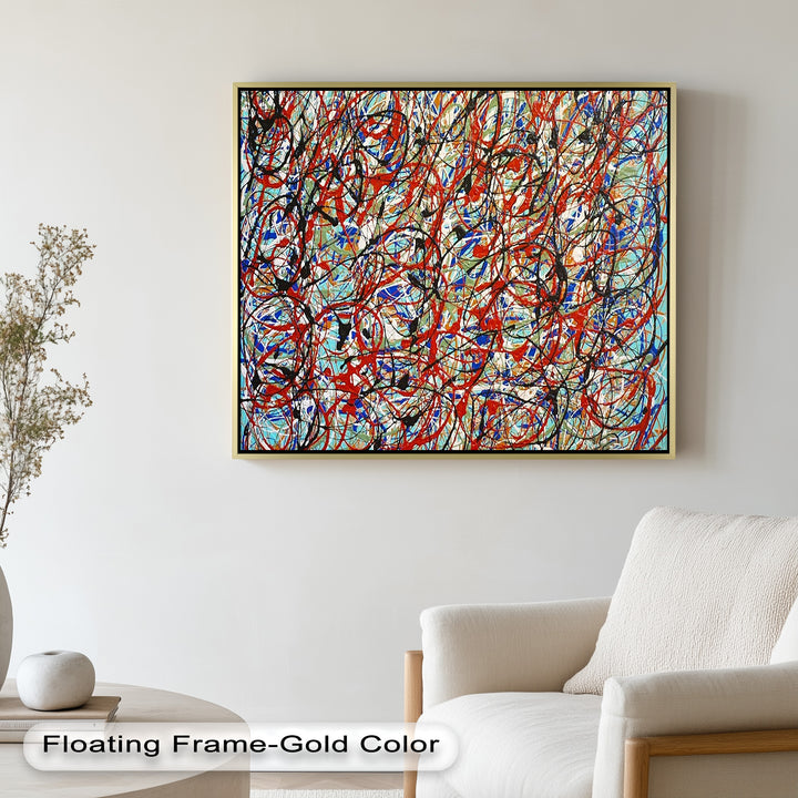 Energetic Abstract Expressionist Wall Art – Modern Oil Painting