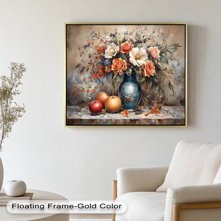 Vintage Floral Harmony – Still Life Oil Painting