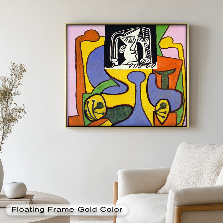 The Mask of Form – Bold Geometric Expression Picasso Oil Painting